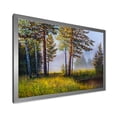 thumbnail image 2 of Designart 'Subtle Sunset Light Through The Trees III' Lake House Framed Art Print, 2 of 4