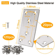 thumbnail image 3 of 20Pack 3x1.5Inch Flat Mending Plates Bracket,Stainless Steel Joining Repair Fixing Bracket for Fence, 3 of 7