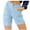 Light Blue, variant on Shorts for Women Summer Casual High Waiste Shorts Elastic Waist Straight Buttons Zipper Shorts with Pockets