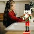 thumbnail image 5 of Traditional Soldier Nutcracker Wearing Red Uniform, Festive , Drum, 5 of 7