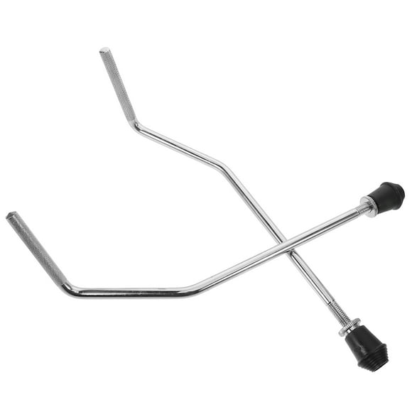 BRIGHTFUFU 2 Piezas Pies De Soporte De Batería Soporte De Pata De Tambor Y Soportes De Soporte Kit De Batería Reemplazo De Patas Accesorio Esencial De Batería Para Estabilidad Y Rendimiento Plata