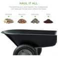 thumbnail image 2 of Yunken Dual-Wheel Garden Cart, Home Utility Yard Wheelbarrow with Built-in Stand for Lawn, Gardening, Construction - Black, 2 of 7