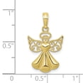 thumbnail image 3 of FJC Finejewelers 10k Yellow Gold Angel with Filigree Wings Holding A Heart Charm, 3 of 6