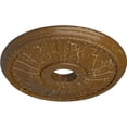 thumbnail image 3 of Ekena Millwork 20 1/8"OD x 3 7/8"ID x 1 7/8"P Berkshire Ceiling Medallion (Fits Canopies up to 6 3/8"), Hand-Painted Smokey Topaz Crackle, 3 of 7