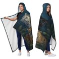 thumbnail image 2 of Forest Tiger Lion Leopard Wearable Blanket Hoodies for Women Men Adults Tiger Lion Leopard Lovers Cozy Plush Cool Tigers Lions Leopards Hooded Blankets for Couch Home Decor Birthday Gifts 60×80 Inch, 2 of 5