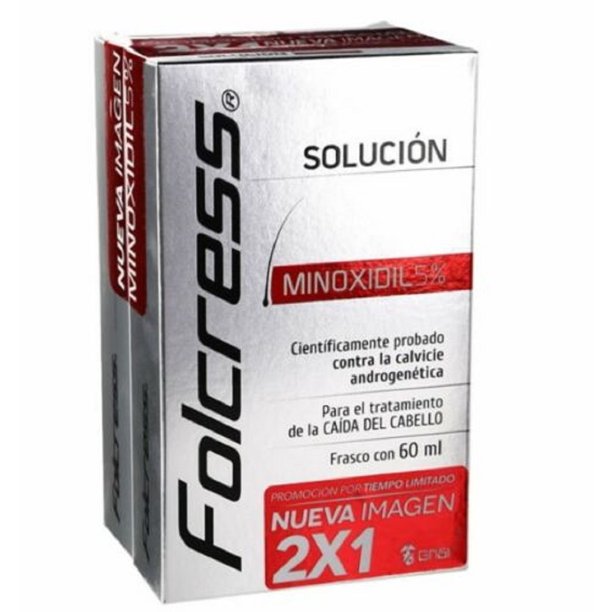 2 PACK FOLCRESS HAIR LOSS TREATMENT MINIOXIDIL 5