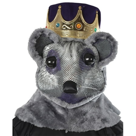 Morris Costumes Mouse King Multi-color Plastic Halloween Costume Mask with Crown, for Adult