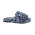 thumbnail image 2 of Women's Soft Plush Faux Fur Lightweight House Slippers Fuzzy Memory Foam Spa Slip on Open Toe Cozy House Slippers (Medium Blue, 7-8), 2 of 4