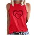 thumbnail image 2 of UPPADA Débardeurs Grande Taille pour Femmes, T-Shirts Graphiques Sans Manches Décontractés, T-Shirts Surdimensionnés, Hauts Sans Manches avec Cœur, T-Shirts Graphiques Rouges, TTG, 2 of 4