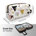 thumbnail image 4 of Goofa Geometric Triangle Printed Toiletry Bag with Handle,Large Capacity Travel Makeup Cosmetic Bag for Women, Carry on Airport Airline Compliant Bag, 4 of 9