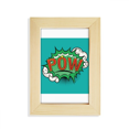 thumbnail image 1 of Bubble Pow Green Cartoon Dialog Desktop Display Photo Frame Picture Art Painting 5x7 inch, 1 of 3