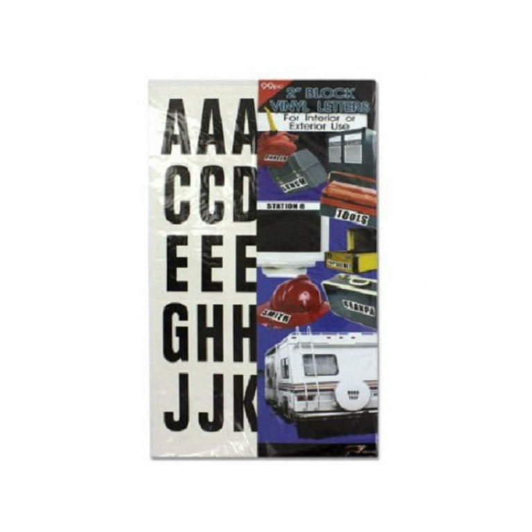 ABC 198 Piece 2 Block Vinyl Letters Stickers 2 Packs