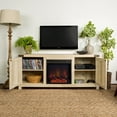 Walker Edison Barn Door Fireplace TV Stand