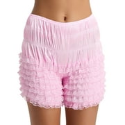 YiZYiF Womens Tiered Bloomers Pettipants Ruffles Lace Dance Shorts Boxer Panties