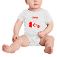 thumbnail image 2 of Canada Map Flag Baby Rompers Bodysuit (White, 12-18 Months), 2 of 5