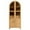 Natural Wood Color, variant on AENKYO 71" Arched Pantry Cabinet, Farmhouse Kitchen Storage with Tempered Glass Doors & Adjustable Shelves, Natural Color