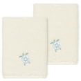 thumbnail image 3 of Authentic Hotel and Spa  100% Turkish Cotton Ava 2PC Embellished Washcloth Set White, 3 of 5