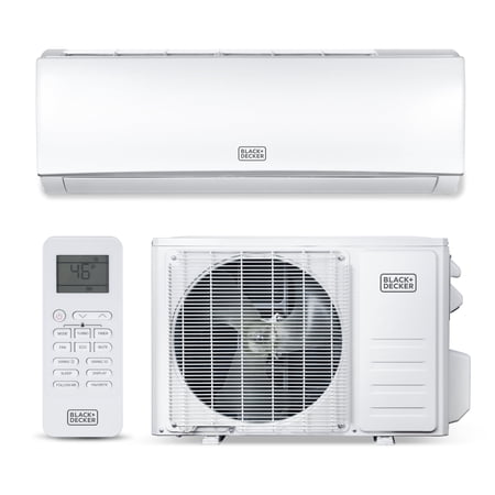 BLACK+DECKER 17,000 BTU Smart Mini Split Air Conditioner with Heat, Inverter Compressor, Wi-Fi, Voice Control, 17 SEER2, 4-in-1 AC Unit, App Available, Remote, 230V, BSA1720TC, White