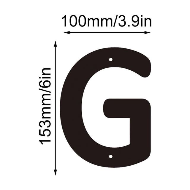 House Number Sign Iron Three-Dimensional Letter With Screws For Home Garden Shop Decoration