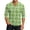 Green, variant on Men's St. Patrick's Day Shamrock Plaid Henley Shirt 3/4 Sleeve Clover Top