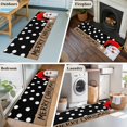 thumbnail image 5 of Christmas Gnomes 2'x6' Runner Rugs for Hallway Kitchen Bedside Non Slip Washable, Black Red Merry Christmas Entryway Rug Runners with Rubber Backing, Long Carpet Runner for Laundry Room, 5 of 8