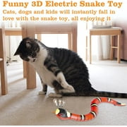 Snake Cat Toy,Electric Snake Electronic Smart Sensing Pet Cat Toy for Sensing and Obstacle Avoidance Function,Interactive Snake Toy for Cat