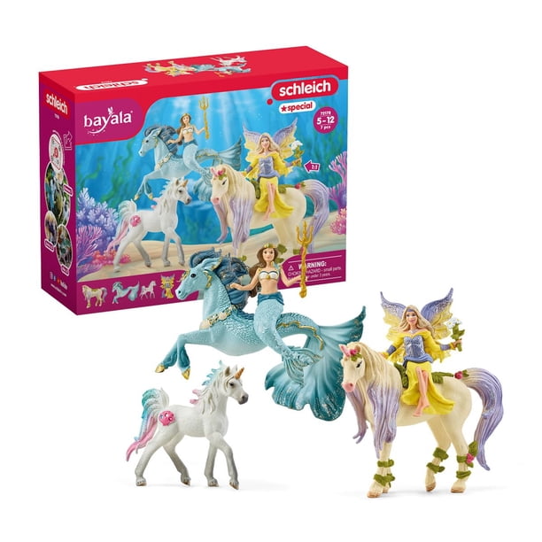 Juego de juguetes Schleich Bayala Starter Fairy Feya Mermaid, 5 piezas