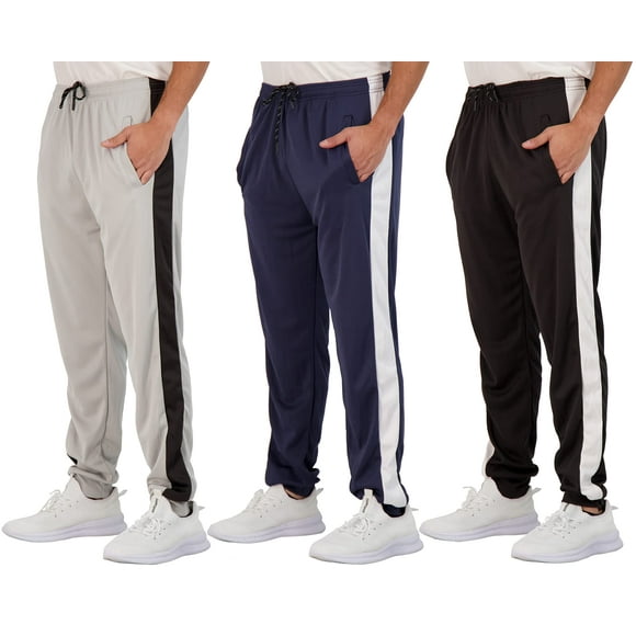 3 Pack Boys girls Youth Active Teen Mesh Boy Sweatpants Joggers Running Basketball School Track Pants Athletic Workout gym Apparel Training Jogger Fit Kid clothing casual Pockets - Set 7,L(14-16)