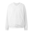 thumbnail image 4 of MAIHAN Oversized Girls Hoodies - Cute Drop Shoulder Sweatshirts with Pocket, Loose Fit Long Sleeve Pullover for Teen Girls, Casual Comfortable Top (White,5-6 Years), 4 of 5
