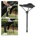 thumbnail image 3 of Tabouret de Camping Pliable, Randonnée Rétractable, Siège Réglable à une Jambe pour Alpinisme, Camping, Barbecue en Plein Air, Pêche et Concert Noir, 3 of 8