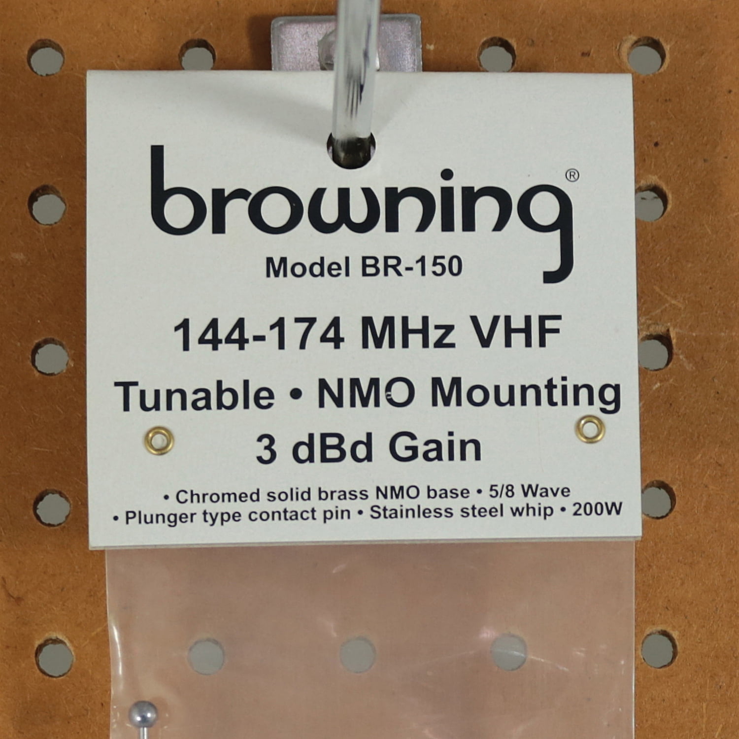 Browning 200-Watt 144 MHz to 174 MHz 3-dBd-Gain VHF Antenna with NMO Mounting, BR-150