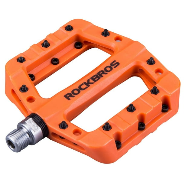 Pedales para bicicleta de montaña ROCKBROS, ligeros, de fibra de nailon, color naranja
