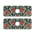 thumbnail image 7 of Yayeee Faucet Mat for Kitchen Sink 14.7" Diatomite Long Splash Guard Pad, Retro Christmas Poinsettia, 2 Pack, 7 of 7