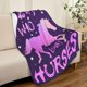 thumbnail image 3 of LHSHID Horse Blanket Just A Girl Who Loves Horses Lightweight Comfy Throws Thicken Throws Soft Flannel Blankets for Couch Chair Travel Gifts for Girls Women x 40x50in, 3 of 7