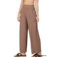 thumbnail image 3 of Zenana Women & Plus Smocked Wide Waistband Flared Bottom Casual Lounge Gaucho Pants, 3 of 4