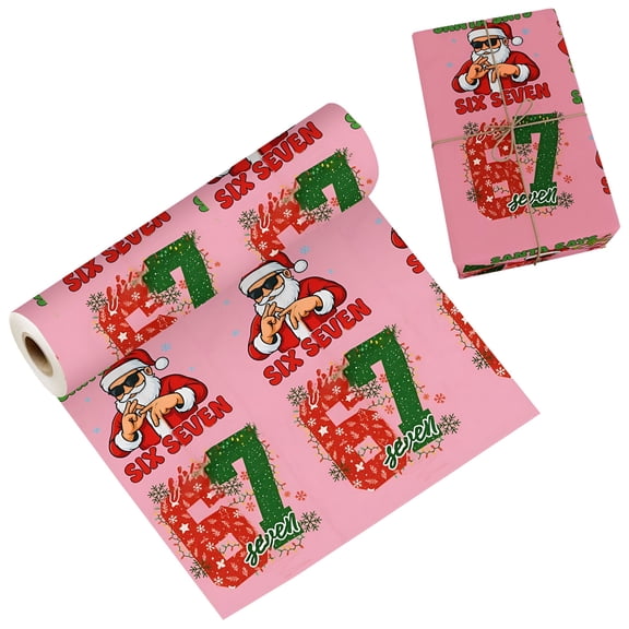 CCOCC Number 67 Christmas Wrapping Paper,Number 67 Meme Wrapping Paper Roll,Hilarious Christmas Gift Wrapping Paper for Holiday Xmas Gifts,Number 67 Gift Wrap Paper,Unique Christmas Gift,20In X3Ft