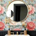 thumbnail image 4 of Vintage Floral Bird Wallpaper， Boho Peony Flower Peel and Stick Waterproof Home Decor for Bedroom Living Room Kitchen Cabinet Drawer， Self Adhesive Wall Decoration， 17.7 * 118 in, 4 of 8