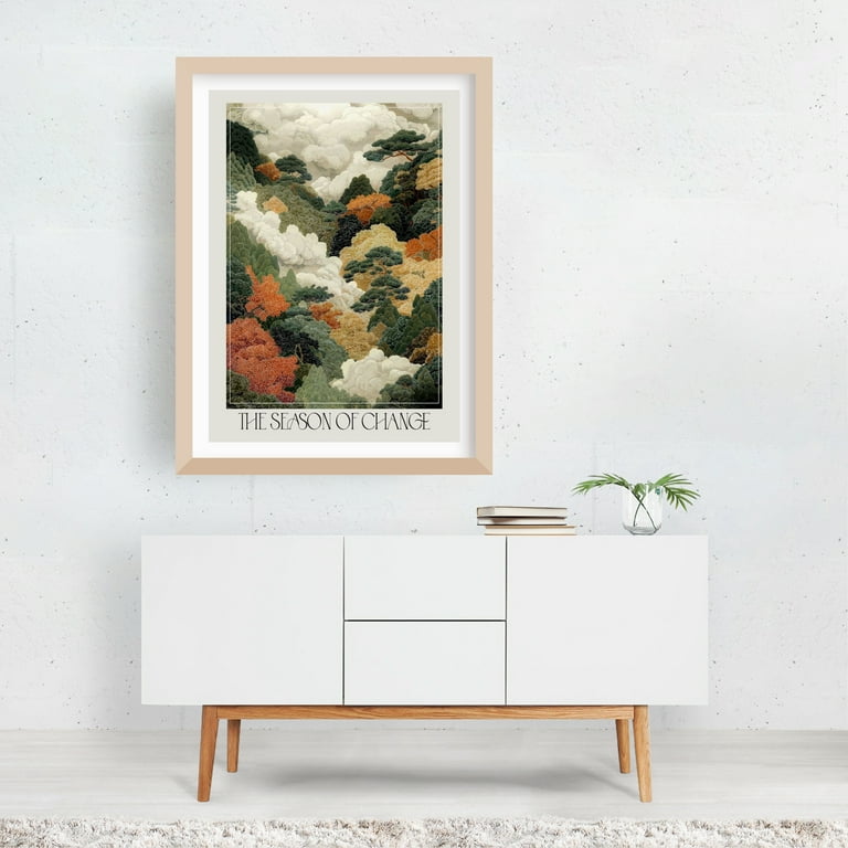 Japandi Fall Forest printable Wall Art maximalist Autumn Decor Art