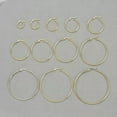 thumbnail image 3 of QQTDFG 304 Stainless Steel Hoop Earrings Huggie Hoop Round Gold 12 0.5" to 2.7" Z385-default, 3 of 4