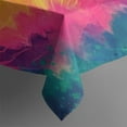thumbnail image 4 of Colorful Tie Dye Pattern Rectangle Tablecloth 60"x102",Waterproof Polyester Rectangle Table Cloth, Wipeable Spillproof Polyester Tablecloth for Dining, Camping, Indoor and Outdoor, 4 of 6