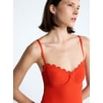 thumbnail image 4 of Free Assembly Women's Scalloped Balconette Underwire One Piece Swimsuit, Sizes XS-XL, 4 of 5