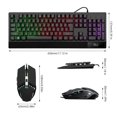 thumbnail image 2 of Combo de Teclado y Ratón Rii RK400 USB Cableado con LED RGB, 2 of 7