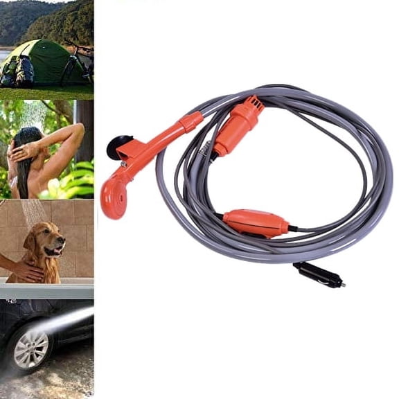 12V Car Plug Outdoor Portable Vehicle-Mounted Shower Kit for Camping Travel, Pet Shower, Camping Shower, Travel Shower