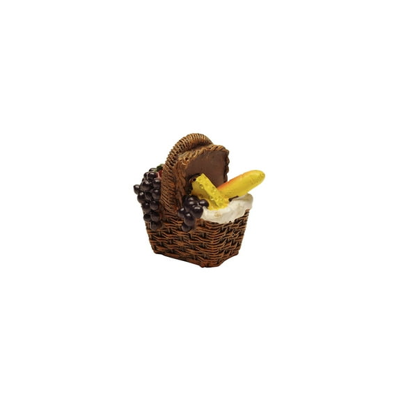 Fresh Fruit Picnic Basket Mini Outdoor Fairy Garden Ornament Miniature Dollhouse Accessory