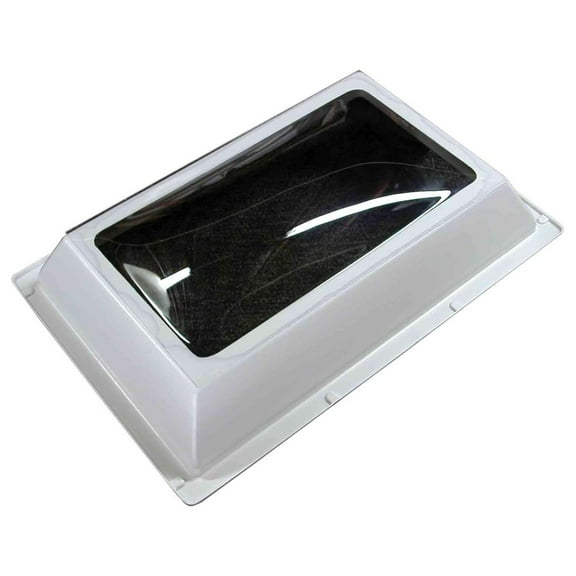 16x24 Flange Skylight with Inner Garnish - N1422D Rectangular Dome - Clear Acrylic Skylight Replacement - 14x22 Hole Size - 5 Inch Profile Black 16 Inch x 24 Inch
