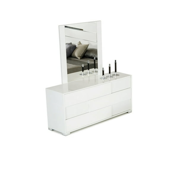 Italian Modern White Mirror