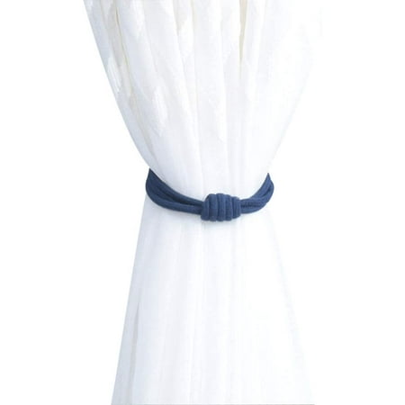 Starfish Magnetic Curtain Tiebacks - Blue Resin Holdbacks For Sheer Drapes