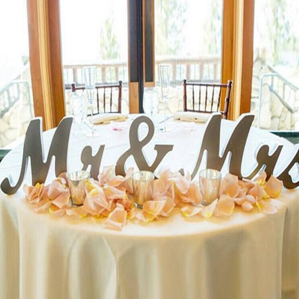 Wedding Reception Sign White Wooden Letters Mr Mrs Table Centrepiece Decor Wedding Supplies Wedding