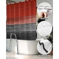 thumbnail image 5 of Split Shower Curtain for Transfer Bench, Red Gray Black Fabric Shower Curtains for Bathroom, Vintage Country Gradient Wooden Grain Tub Sliding Transfer Bench Waterproof Bath Curtains 72"x78", 5 of 9