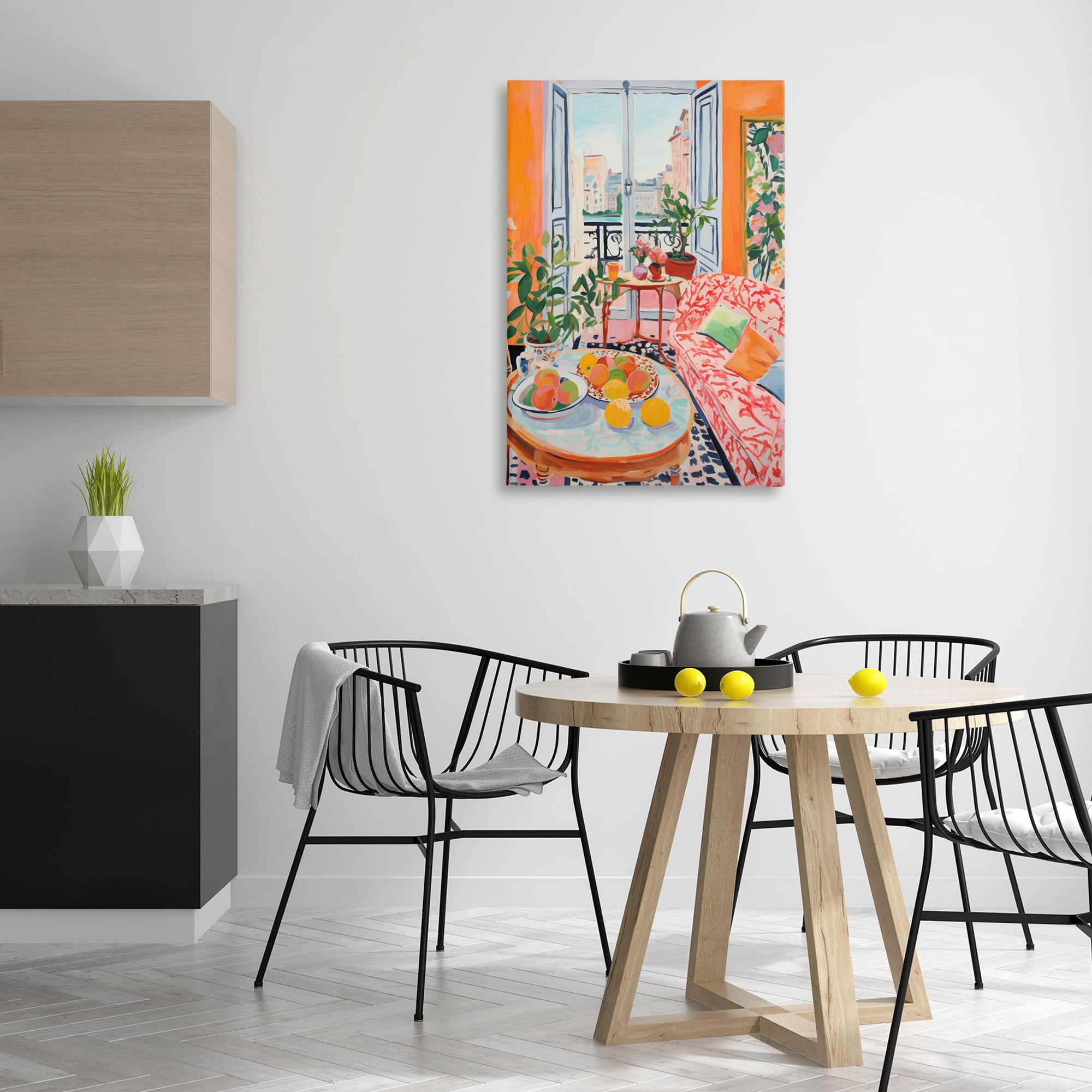 Stupell Industries Bright Sunlit Interior Furniture Painting Wrapped Canvas Art Print Wall Art, 24 x 36